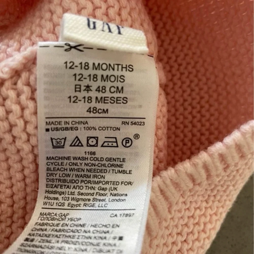 Baby Brannan Bear Pink Beanie 12-18M Toddler Hat Gap Barely worn